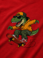 SKATER CROC: RED REGULAR TEE