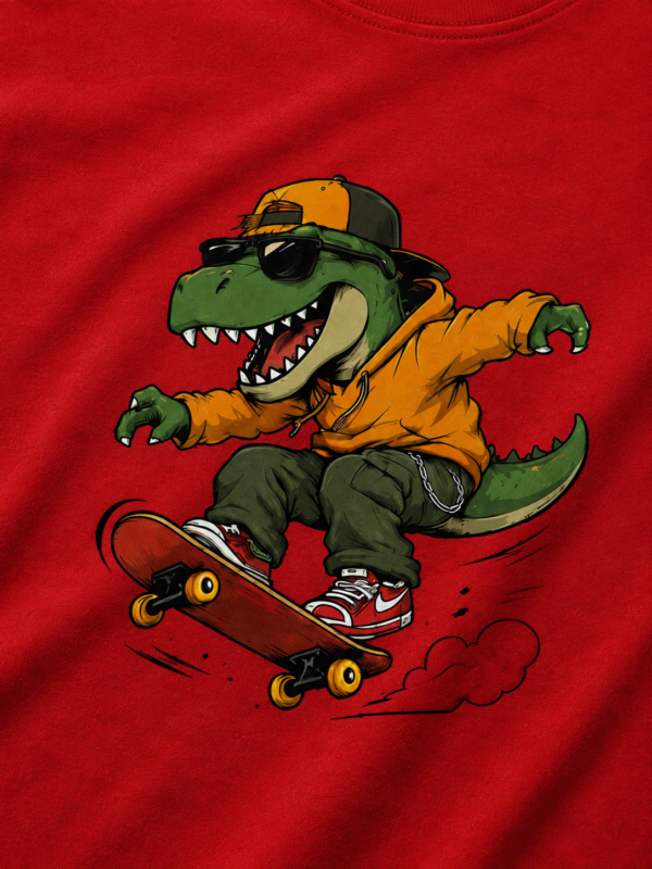 SKATER CROC: RED REGULAR TEE
