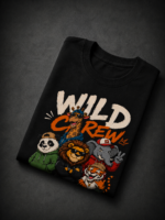 WILD CREW: BLACK REGULAR TEE