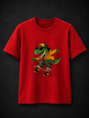 SKATER CROC: RED REGULAR TEE