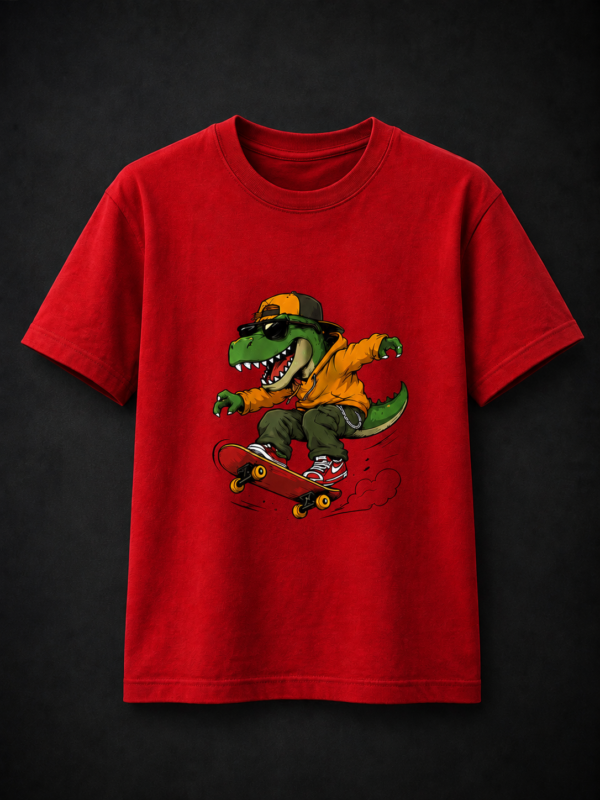 SKATER CROC: RED REGULAR TEE