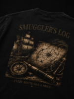 SMUGGLER'S LOG: BLACK OVERSIZED TEE