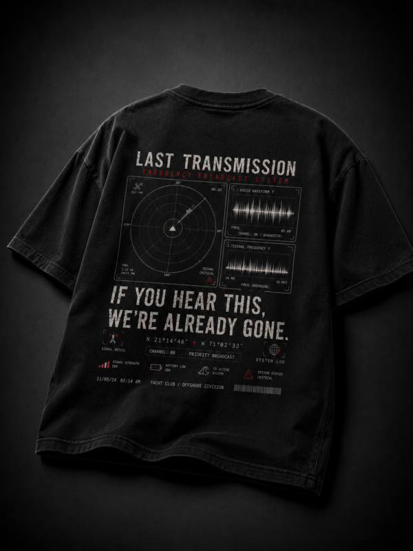 LAST TRANSMISSION: BLACK OVERSIZED TEE