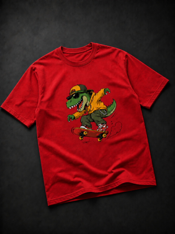 SKATER CROC: RED REGULAR TEE