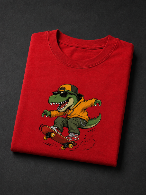 SKATER CROC: RED REGULAR TEE