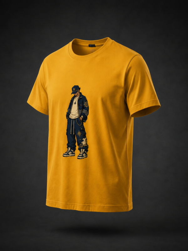 FUNKY BOY TOON: MUSTARD YELLOW REGULAT TEE