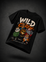WILD CREW: BLACK REGULAR TEE