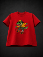 SKATER CROC: RED REGULAR TEE