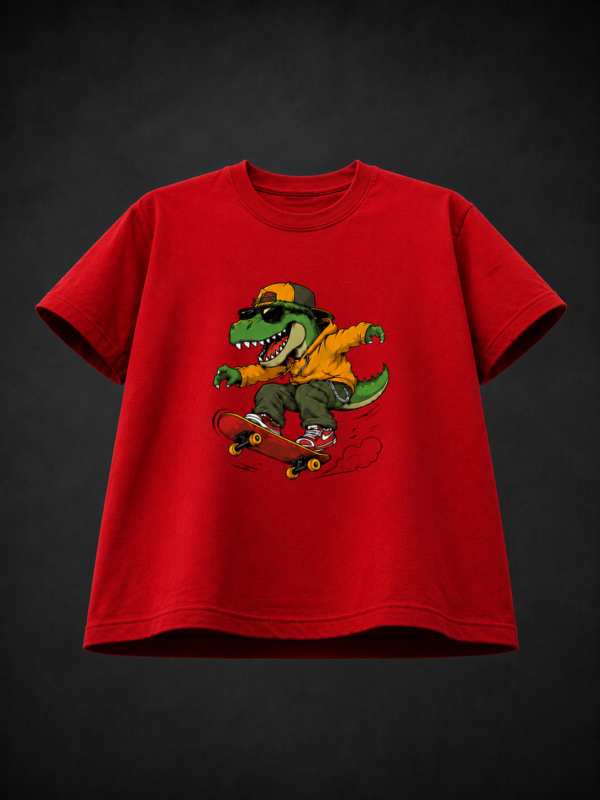 SKATER CROC: RED REGULAR TEE