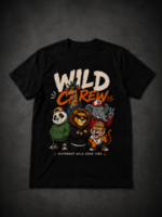 WILD CREW: BLACK REGULAR TEE