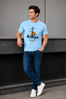 Regular T Shirt Sky blue Go where you feel most alive