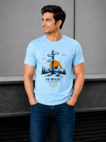 Regular T Shirt Sky blue Go where you feel most alive