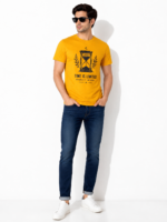 Regular T Shirt Mustard yellow Time is limited spend it wisely