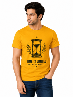 Regular T Shirt Mustard yellow Time is limited spend it wisely