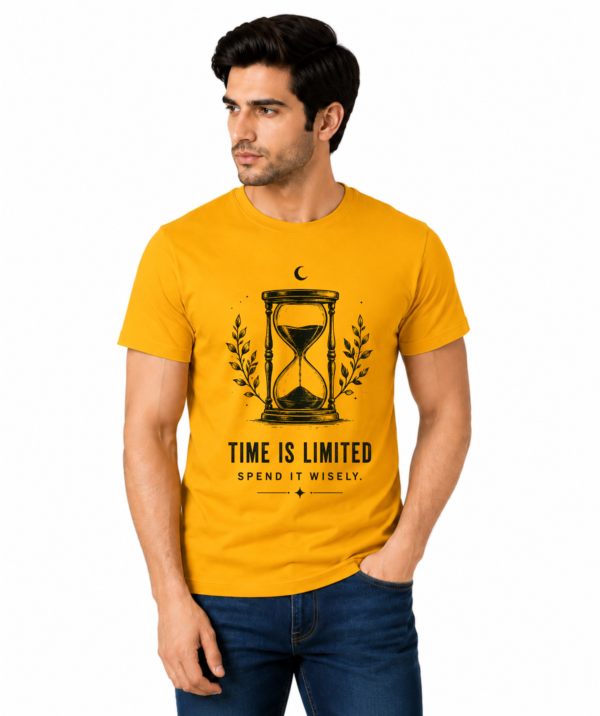 Regular T Shirt Mustard yellow Time is limited spend it wisely