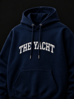 THE YACHT: NAVY BLUE DROP SHOULDER HOODIE