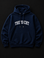 THE YACHT: NAVY BLUE DROP SHOULDER HOODIE