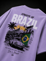 STREETS OF BRAZIL: LAVANDER OVERSIZED TEE