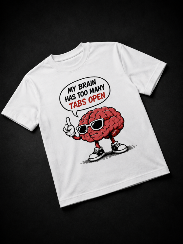 MY BRAIN: WHITE REGULAR TEE