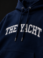 THE YACHT: NAVY BLUE DROP SHOULDER HOODIE