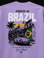 STREETS OF BRAZIL: LAVANDER OVERSIZED TEE