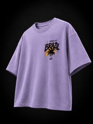 STREETS OF BRAZIL: LAVANDER OVERSIZED TEE