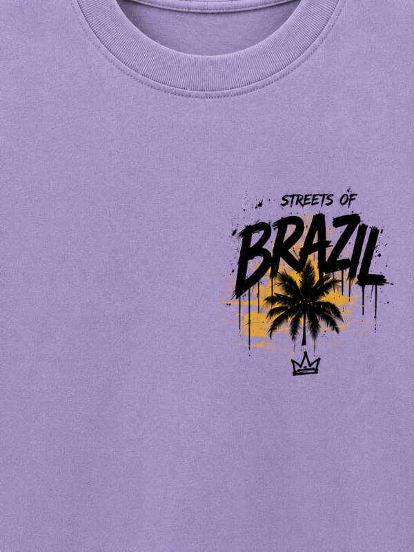 STREETS OF BRAZIL: LAVANDER OVERSIZED TEE