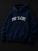 THE YACHT: NAVY BLUE DROP SHOULDER HOODIE