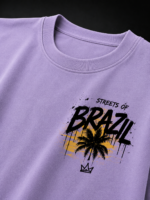 STREETS OF BRAZIL: LAVANDER OVERSIZED TEE