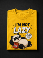 I'M NOT LAZY: YELLOW REGULAR TEE