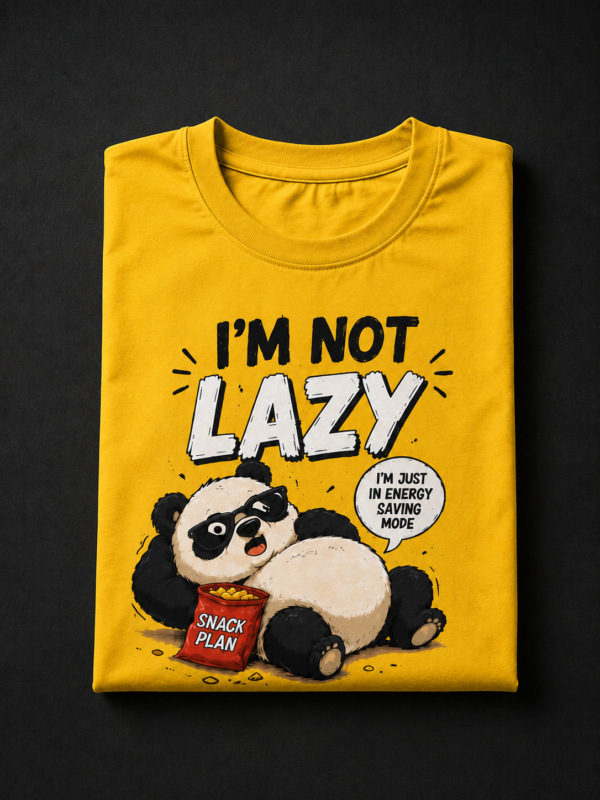 I'M NOT LAZY: YELLOW REGULAR TEE