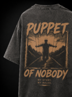 PUPPET OF NOBODY: ACID WASH OVERSIZED TEE