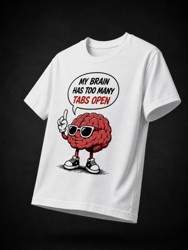 MY BRAIN: WHITE REGULAR TEE