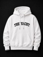 THE YACHT: WHITE DROP SHOULDER HOODIE