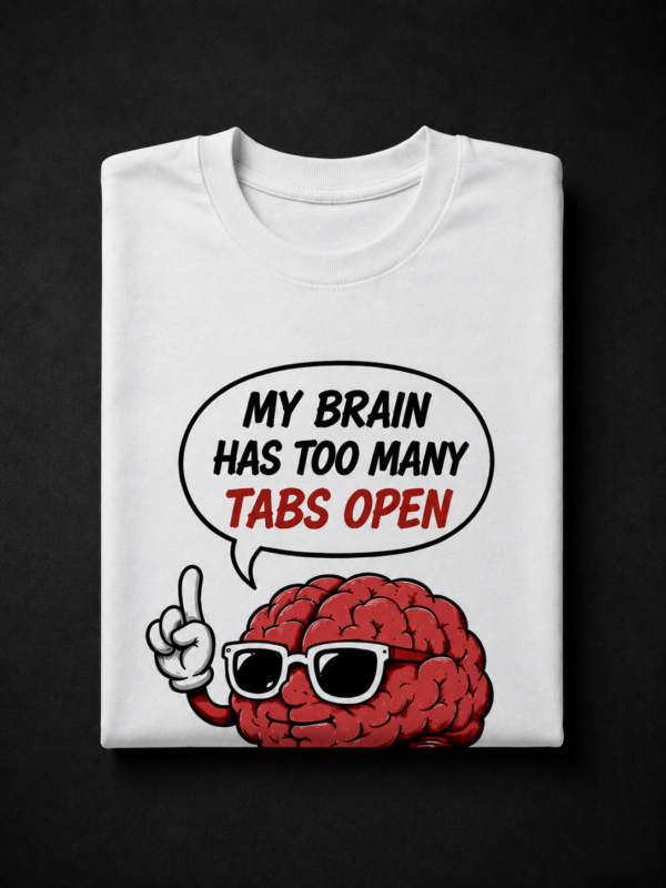 MY BRAIN: WHITE REGULAR TEE