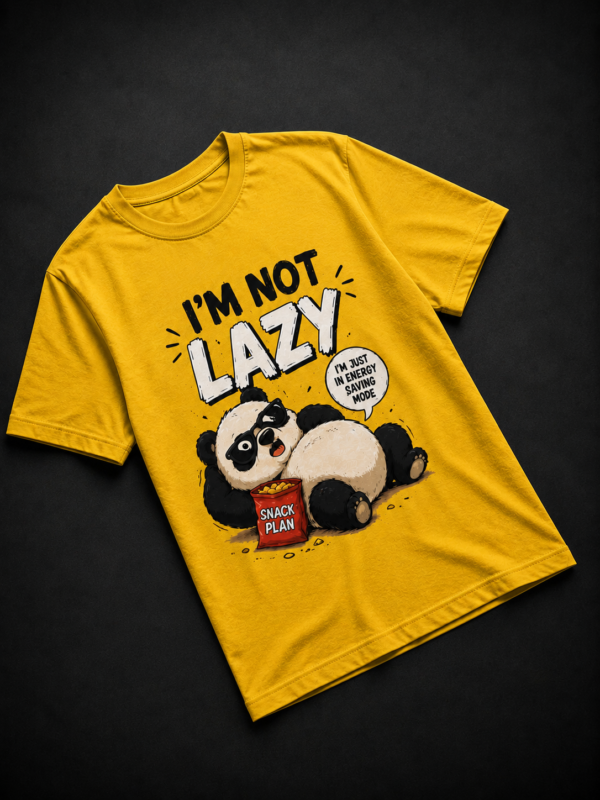 I'M NOT LAZY: YELLOW REGULAR TEE