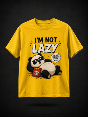 I'M NOT LAZY: YELLOW REGULAR TEE