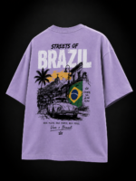 STREETS OF BRAZIL: LAVANDER OVERSIZED TEE