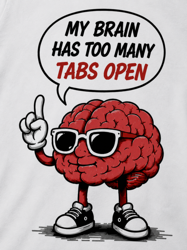 MY BRAIN: WHITE REGULAR TEE