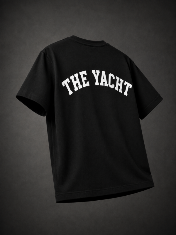 THE YACHT: BLACK REGULAR TEE