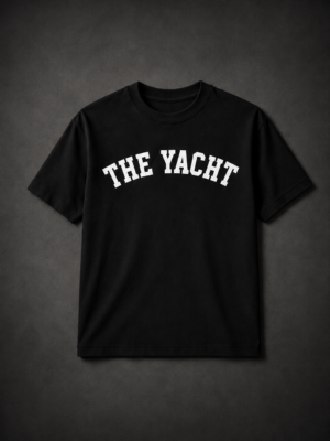 THE YACHT: BLACK REGULAR TEE